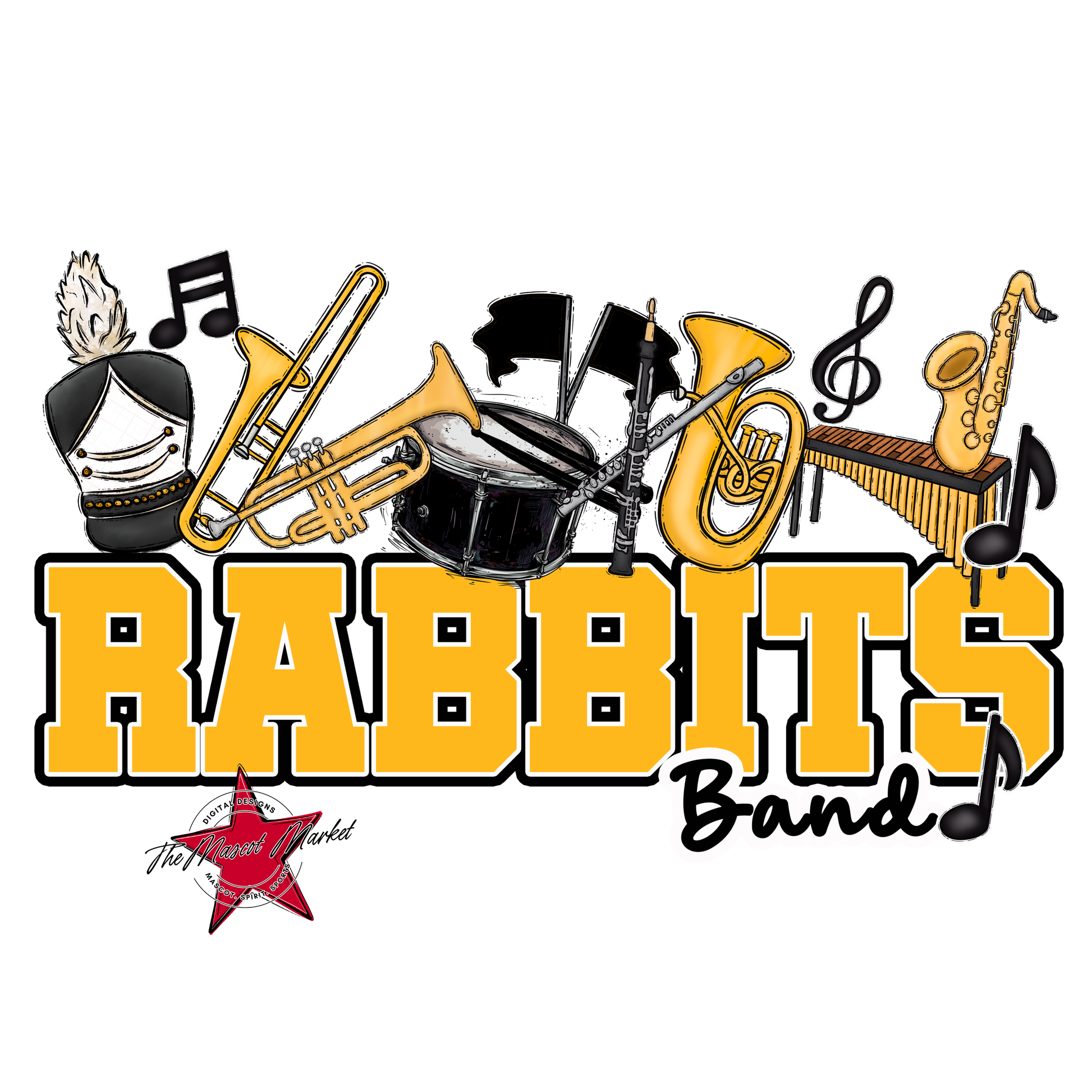 Rabbits Varsity Band-Yellow