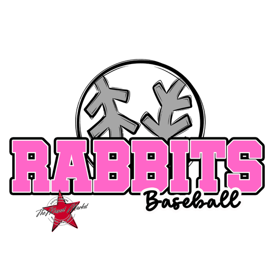 Rabbits Varsity Baseball-Baby Pink