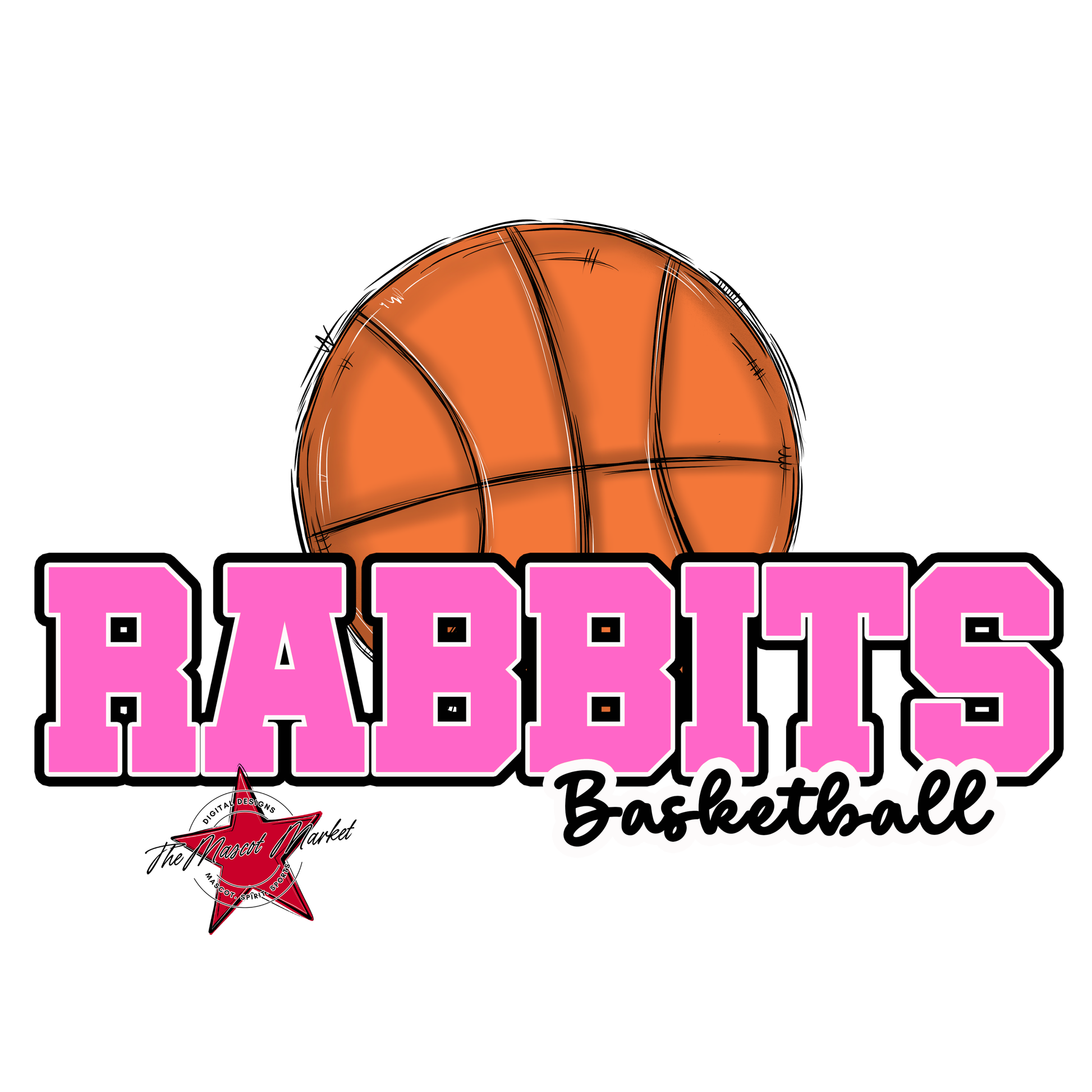 Rabbits Varsity Basketball-Baby Pink