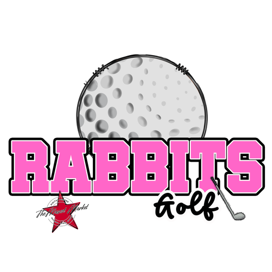 Rabbits Varsity Golf-Baby Pink
