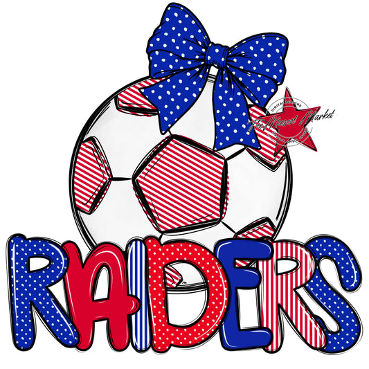 Raiders Soccer Spirit Design-Royal Blue & Red