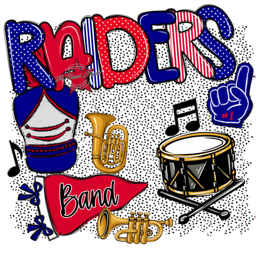 Raiders Band Spirit-Blue & Red