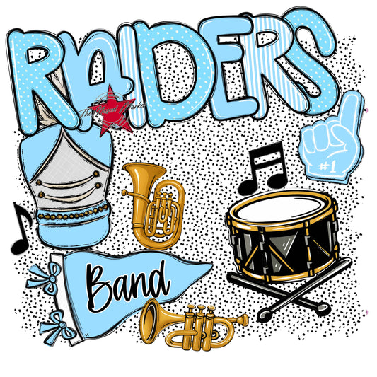 Raiders Band Spirit-Columbia Blue