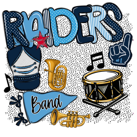Raiders Band Spirit-Navy & Carolina Blue
