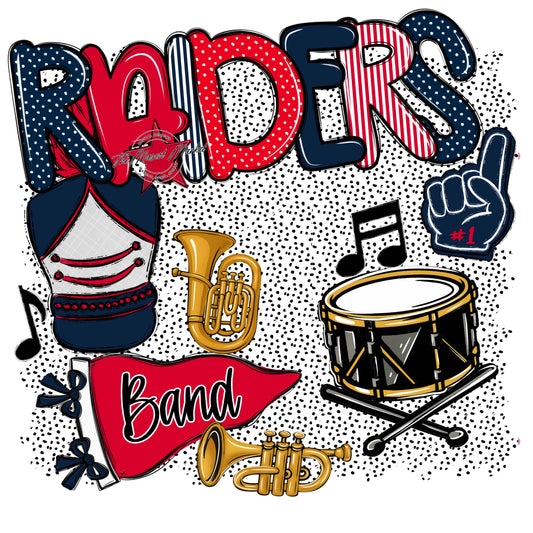 Raiders Band Spirit-Navy & Red