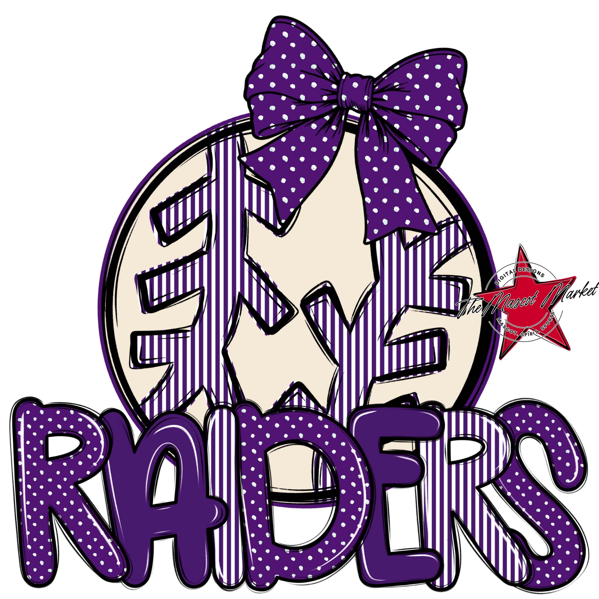 Raiders Baseball-Softball Spirit Design-Purple