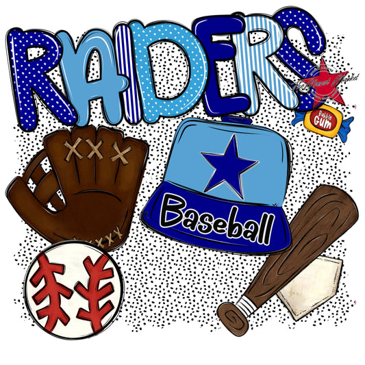 Raiders Baseball Spirit-Blue & Carolina Blue