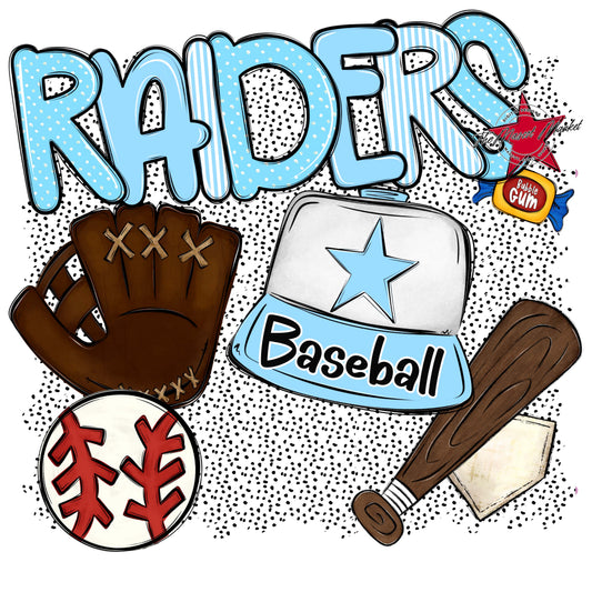 Raiders Baseball Spirit-Columbia Blue