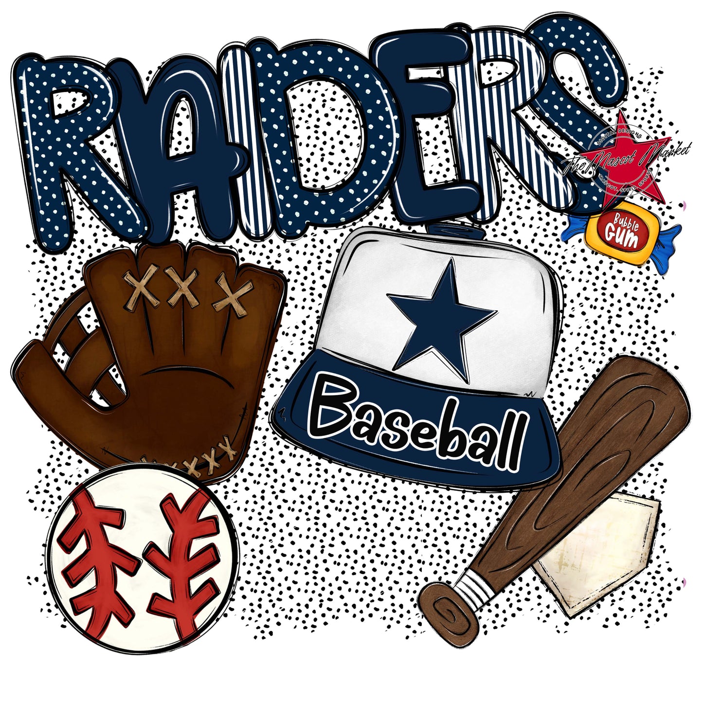 Raiders Baseball Spirit-Navy