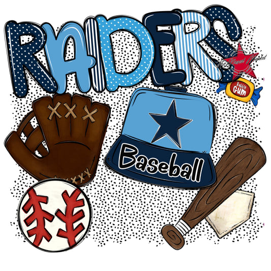 Raiders Baseball Spirit-Navy & Carolina Blue