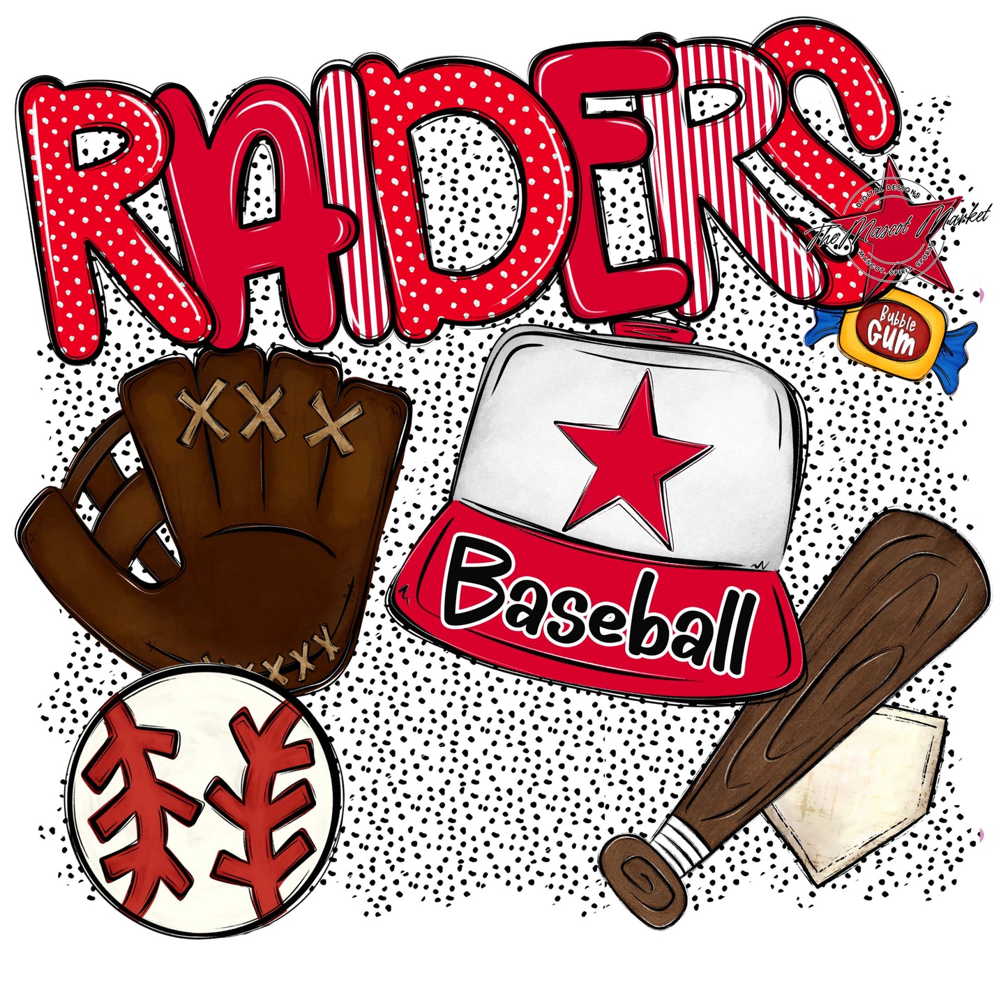 Raiders Baseball Spirit-Red