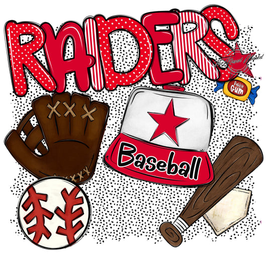 Raiders Baseball Spirit-Red