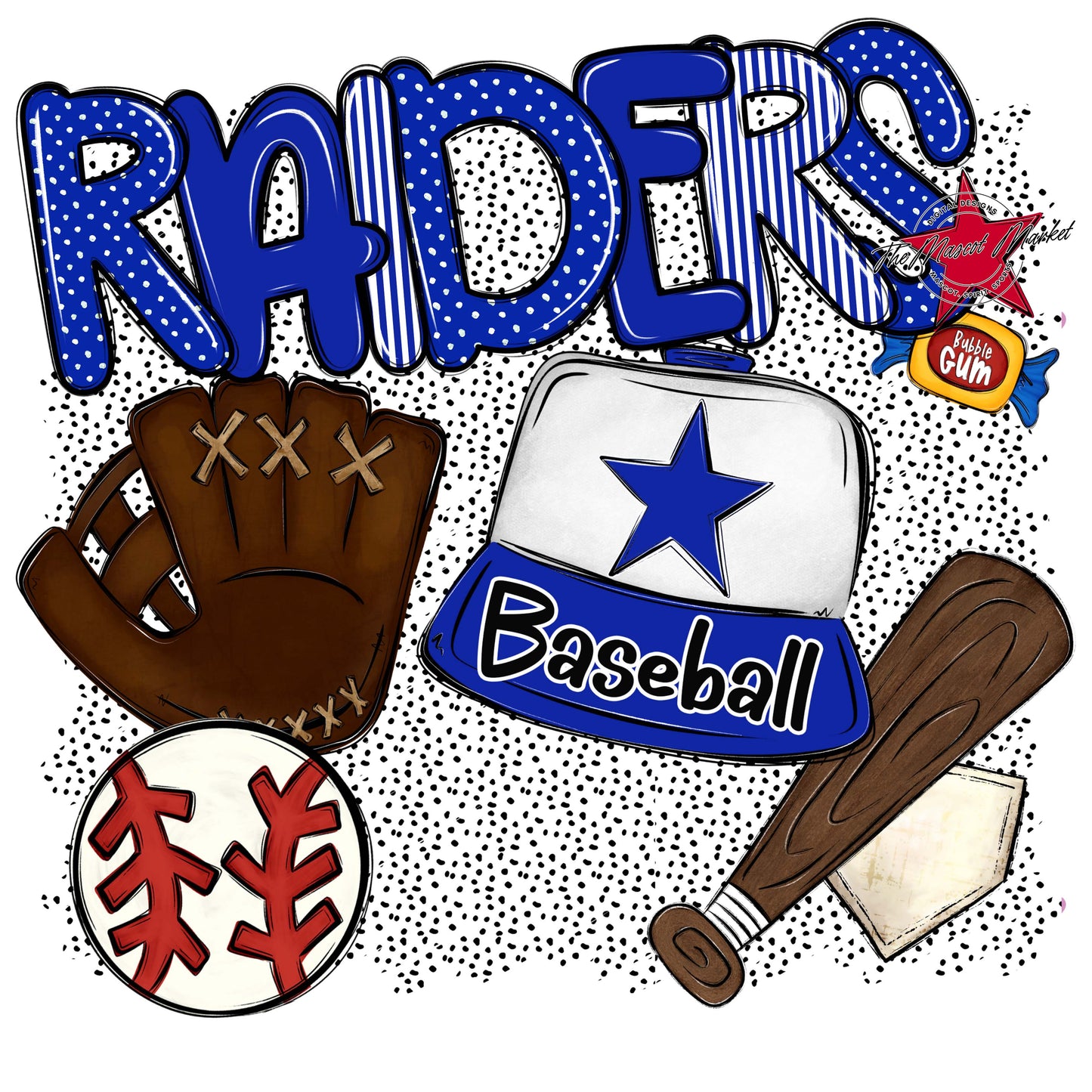 Raiders Baseball Spirit-Royal Blue
