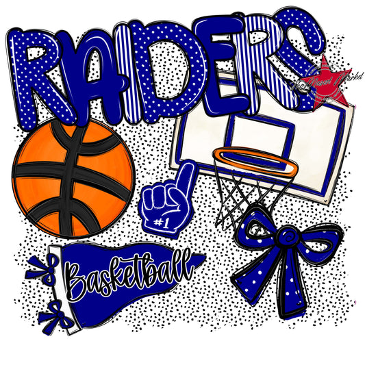 Raiders Basketball Spirit-Blue
