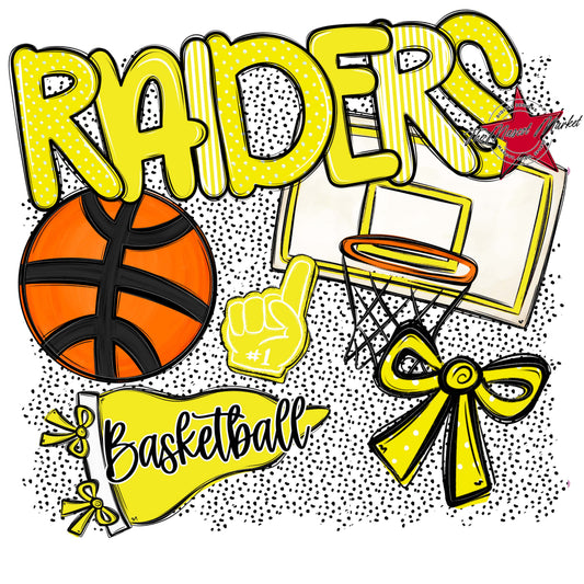 Raiders Basketball Spirit-Bright Yellow