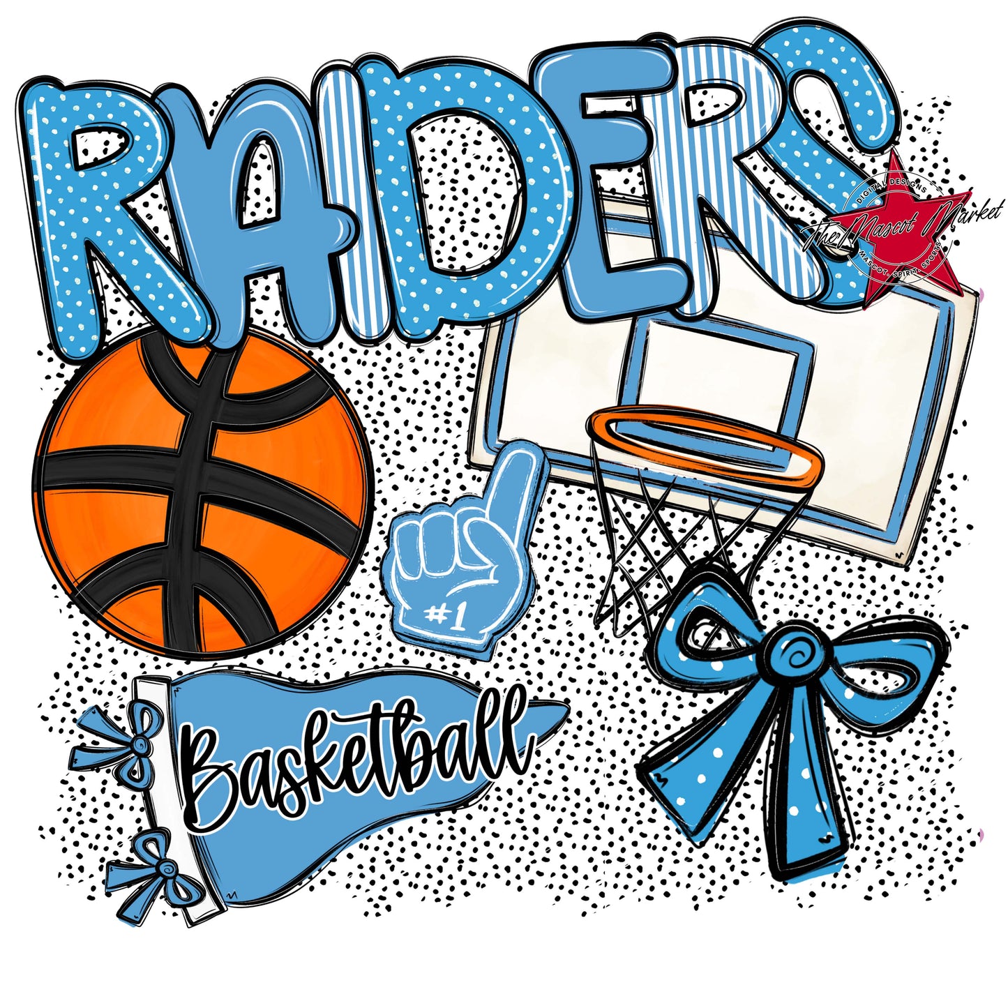 Raiders Basketball Spirit-Carolina Blue