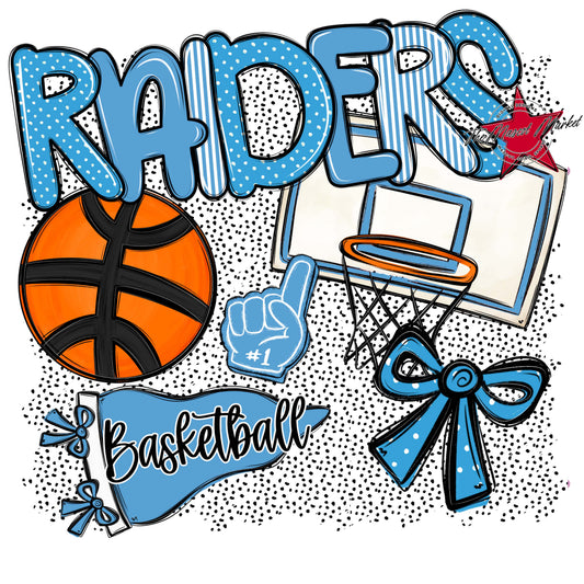 Raiders Basketball Spirit-Carolina Blue