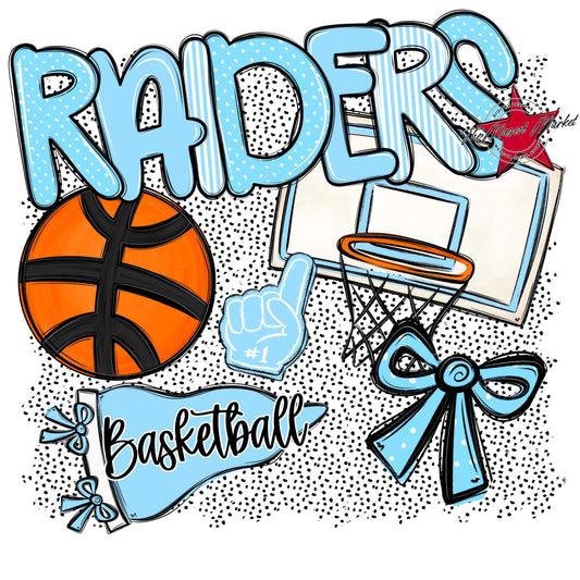 Raiders Basketball Spirit-Columbia Blue