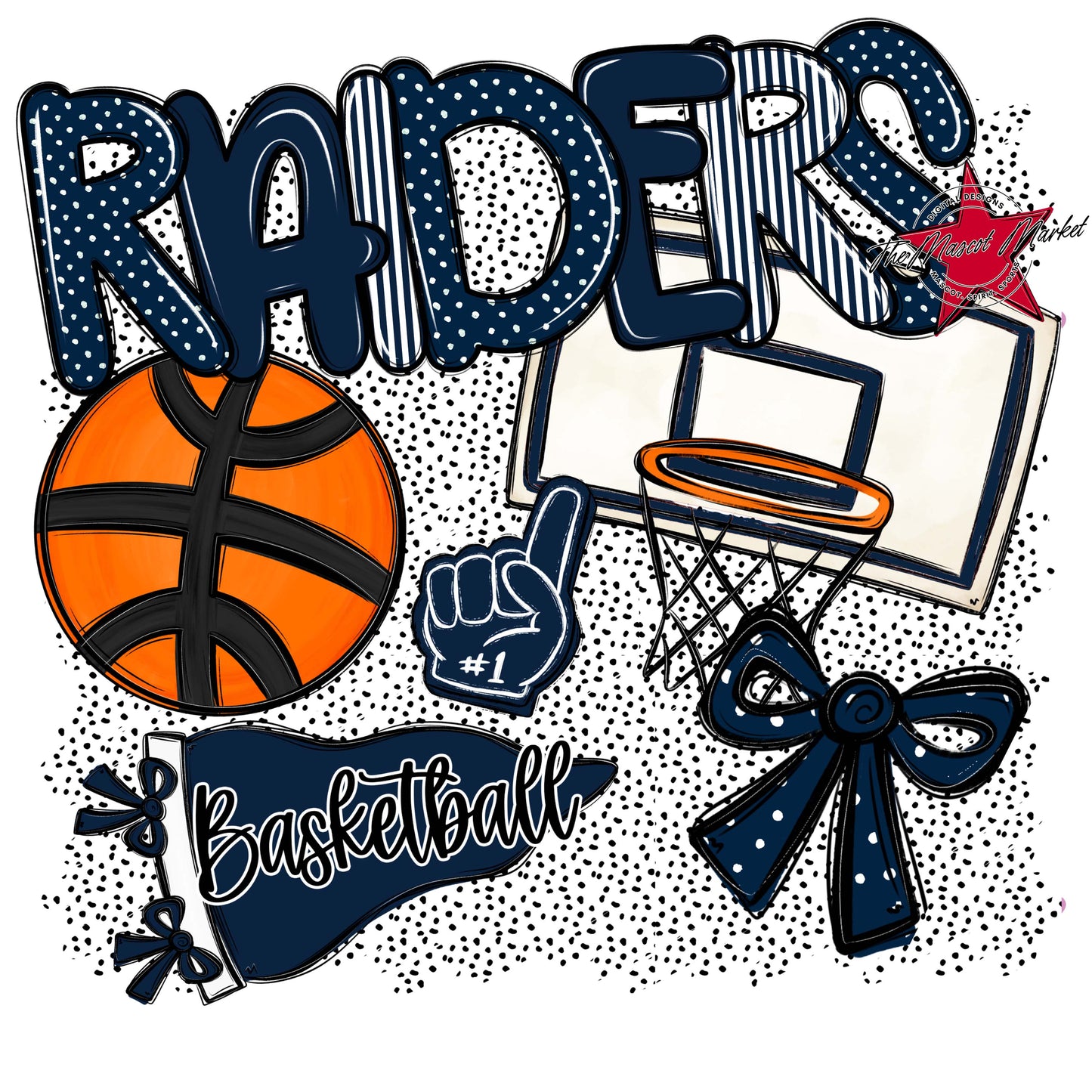 Raiders Basketball Spirit-Navy
