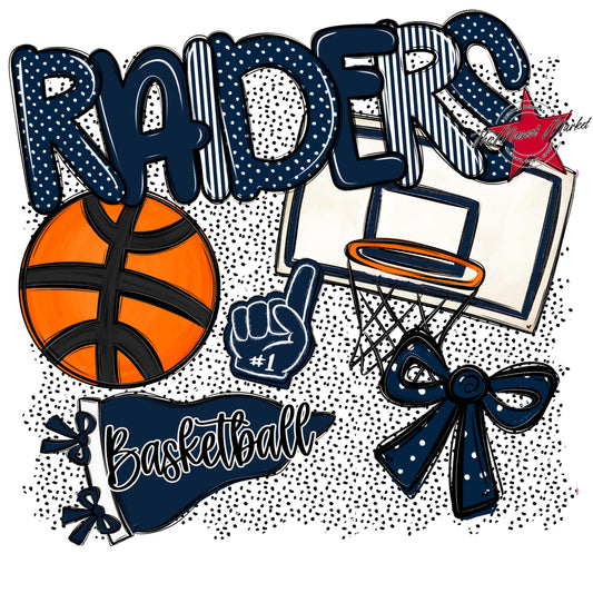 Raiders Basketball Spirit-Navy