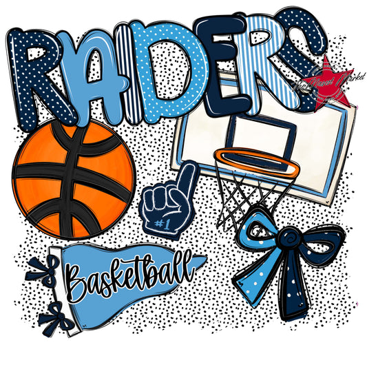 Raiders Basketball Spirit-Navy & Carolina Blue