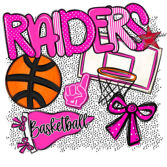 Raiders Basketball Spirit-Pink