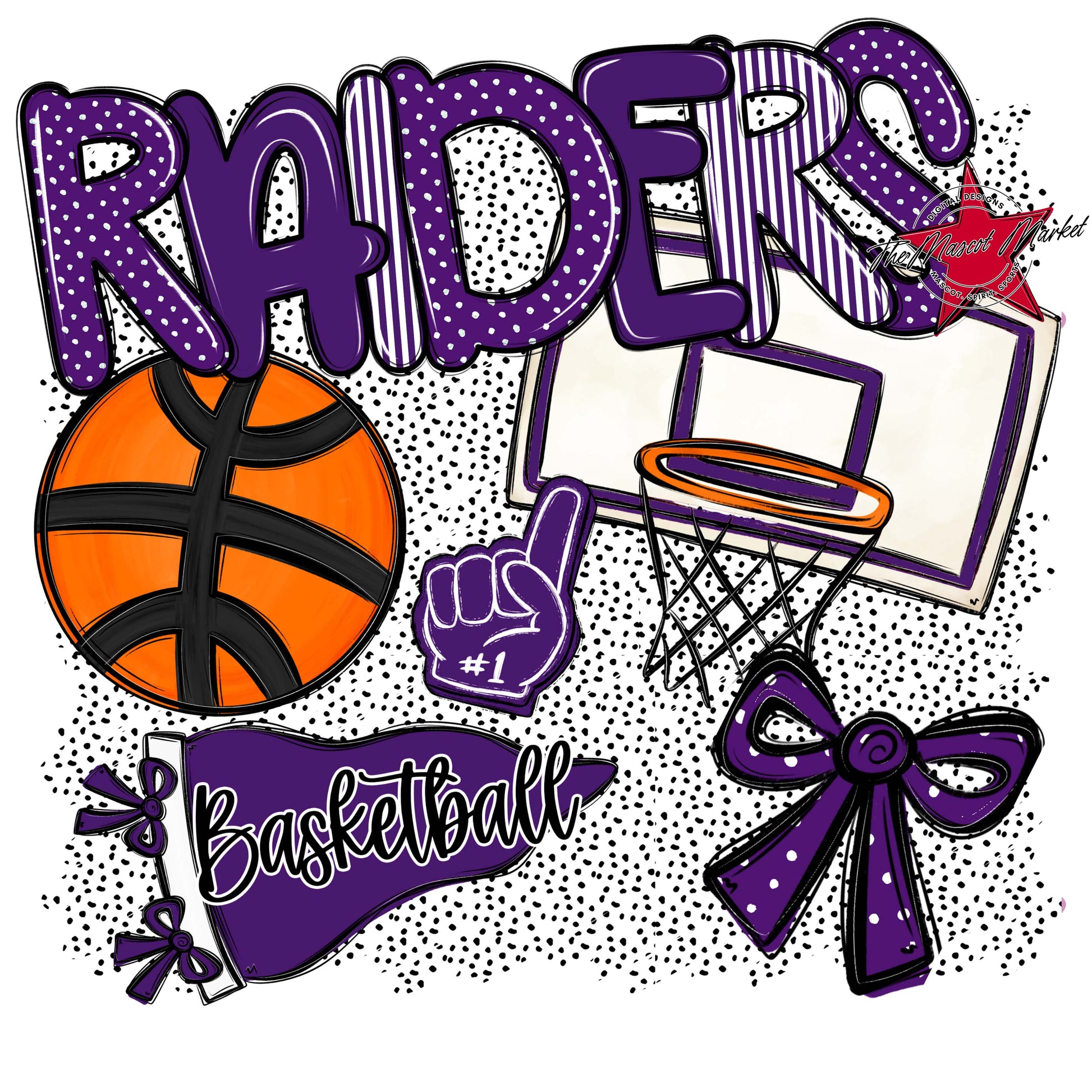 Raiders Basketball Spirit-Purple