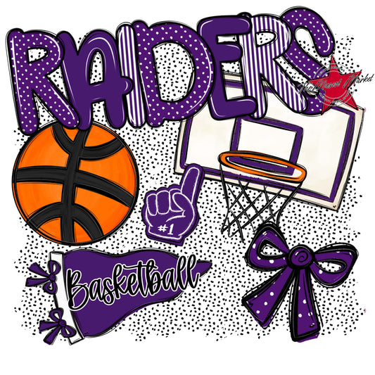 Raiders Basketball Spirit-Purple