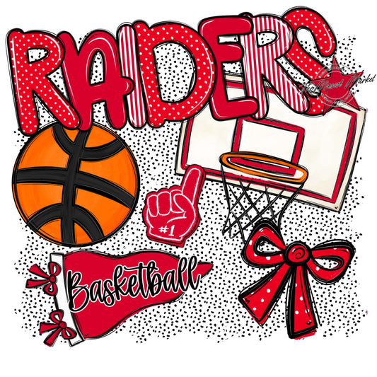 Raiders Basketball Spirit-Red