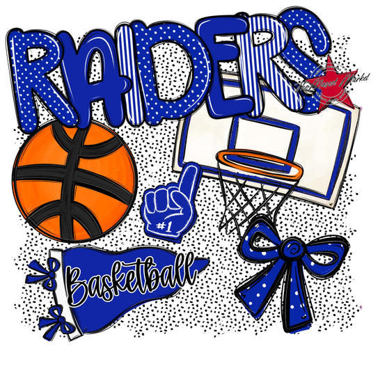 Raiders Basketball Spirit-Royal Blue