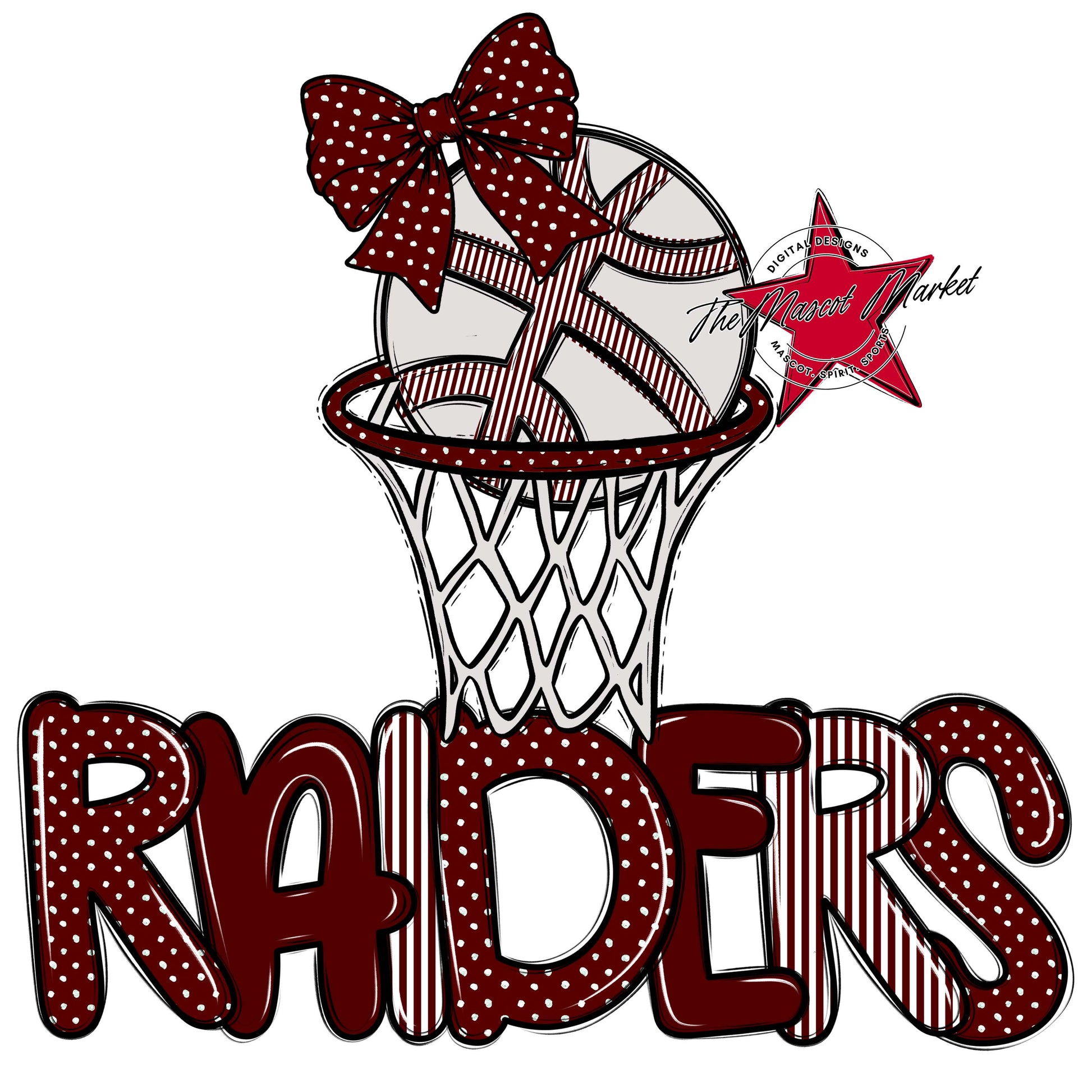 Raiders Basketball Spirit Design-Maroon
