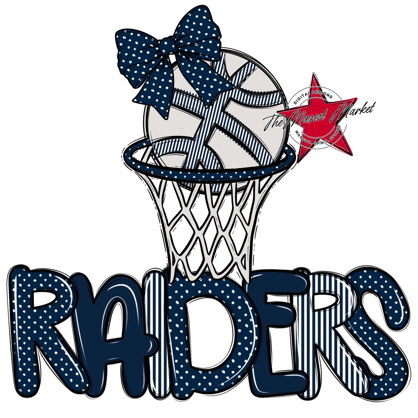 Raiders Basketball Spirit Design-Navy