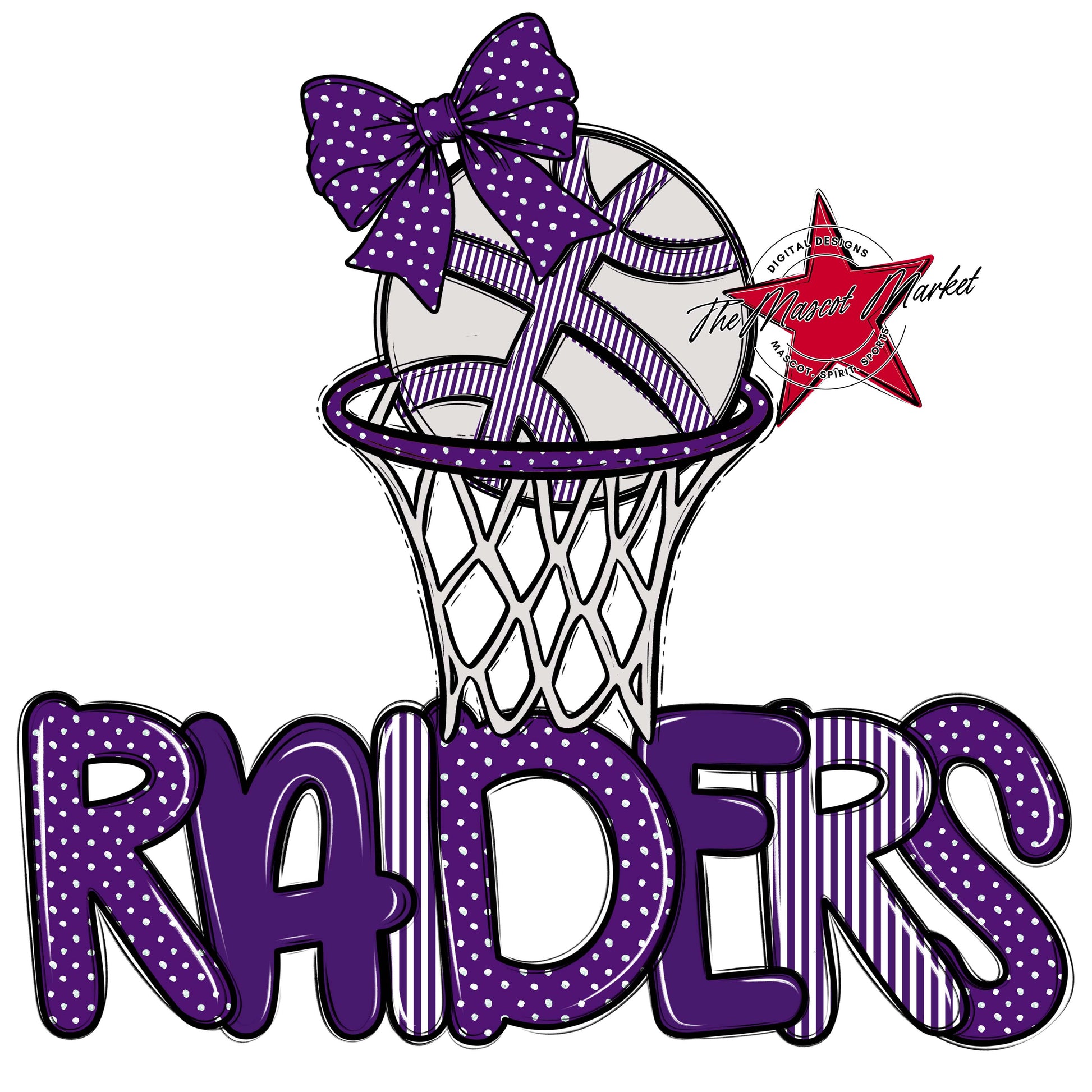 Raiders Basketball Spirit Design-Purple