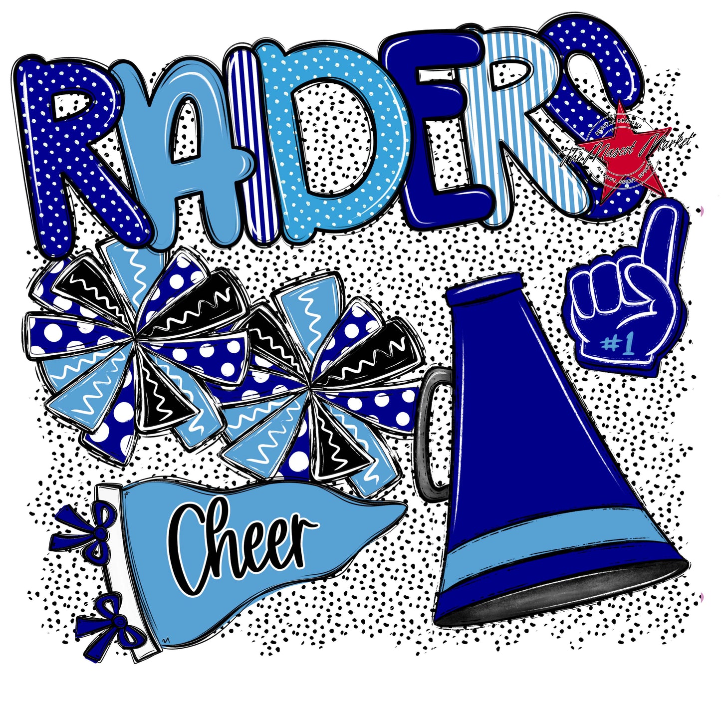 Raiders Cheer Spirit-Blue & Carolina Blue