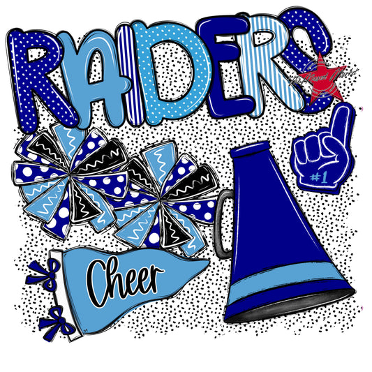 Raiders Cheer Spirit-Blue & Carolina Blue