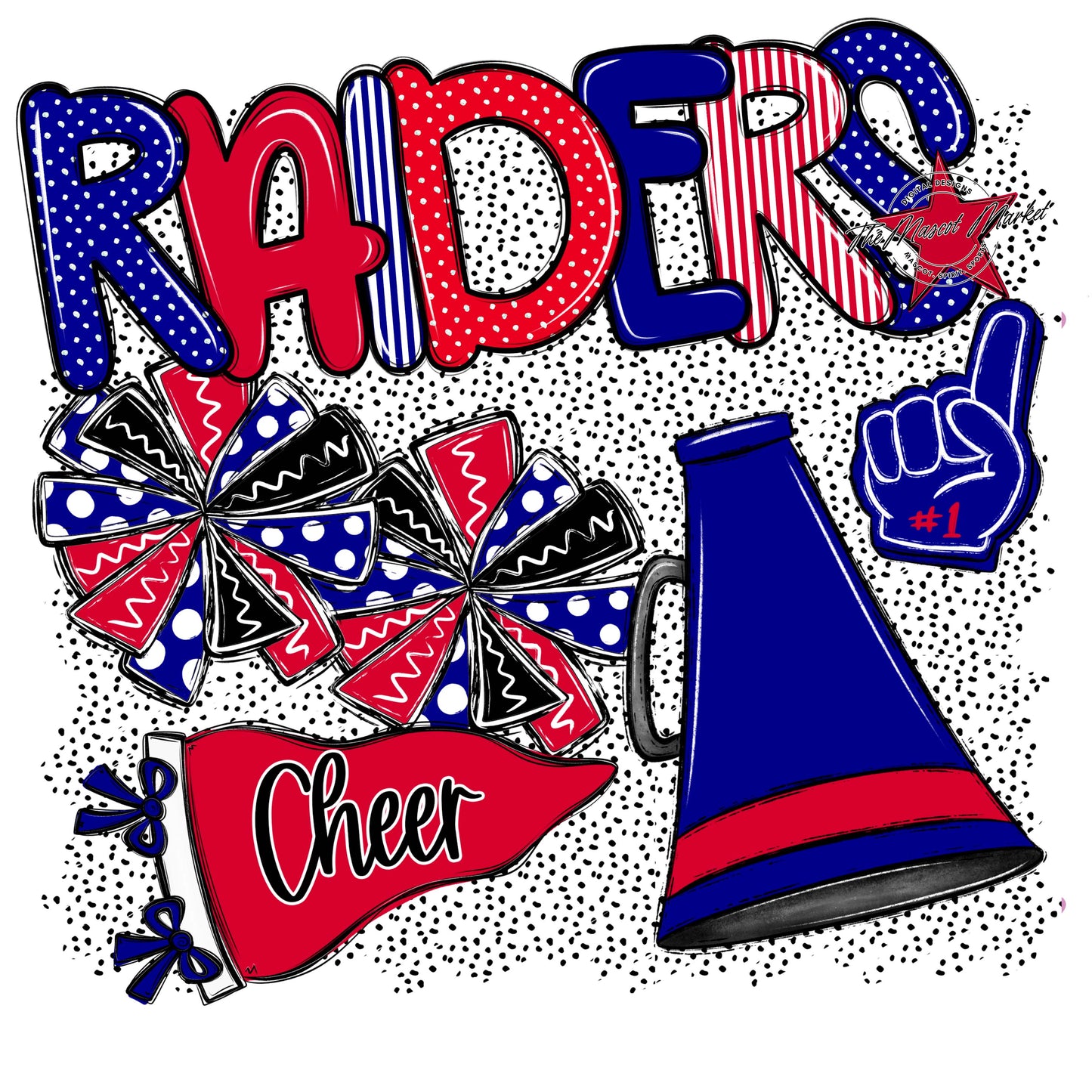 Raiders Cheer Spirit-Blue & Red