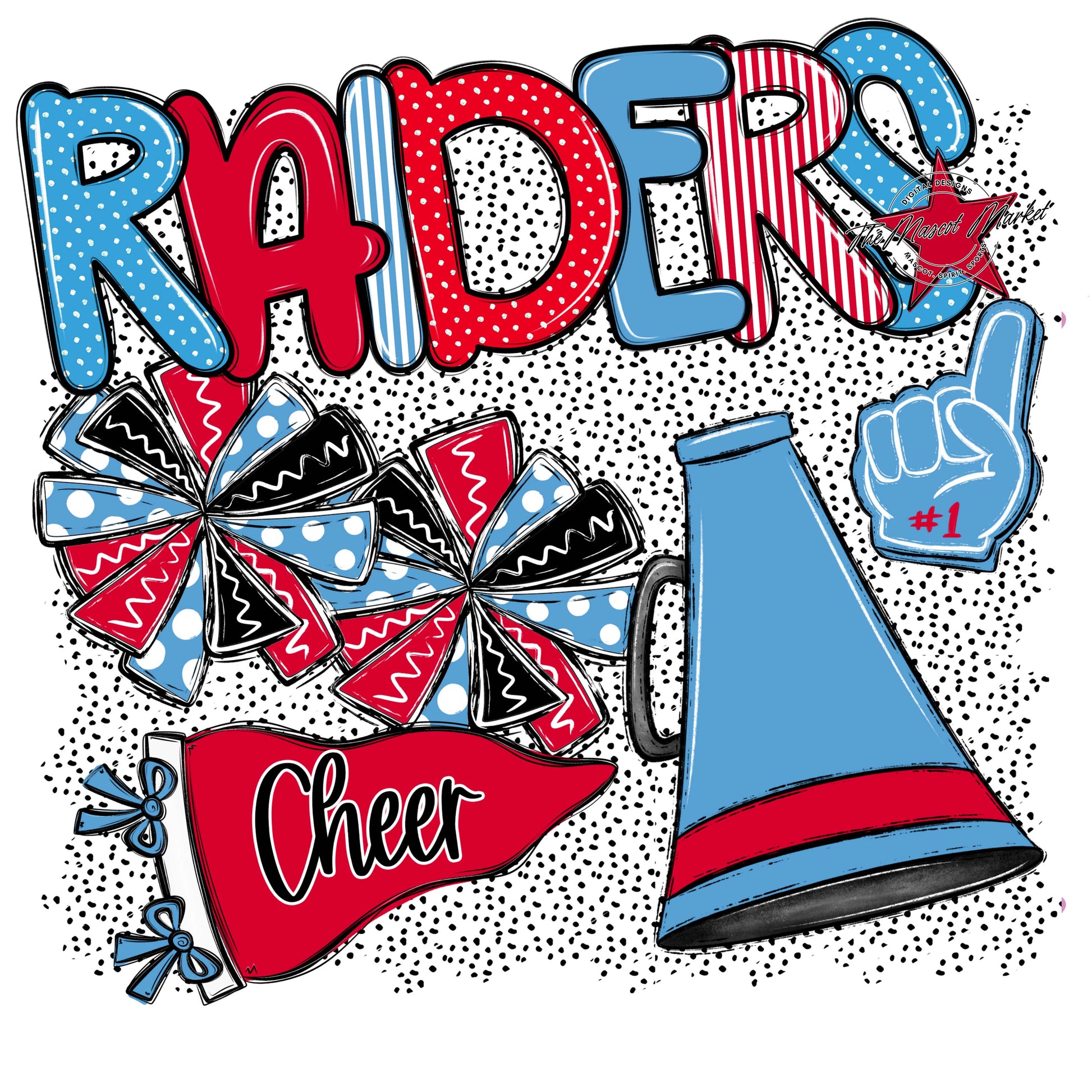 Raiders Cheer Spirit-Carolina Blue & Red