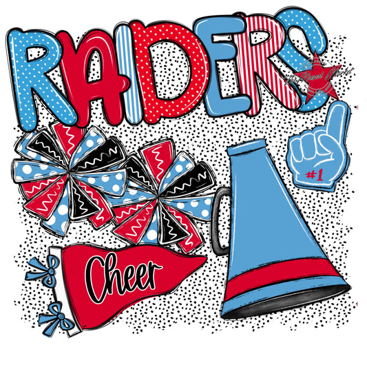 Raiders Cheer Spirit-Carolina Blue & Red