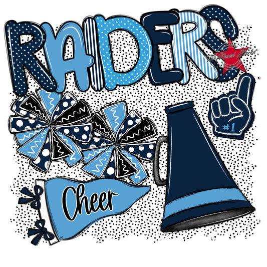 Raiders Cheer Spirit-Navy & Carolina Blue