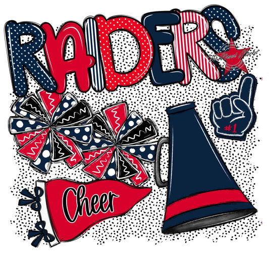 Raiders Cheer Spirit-Navy & Red