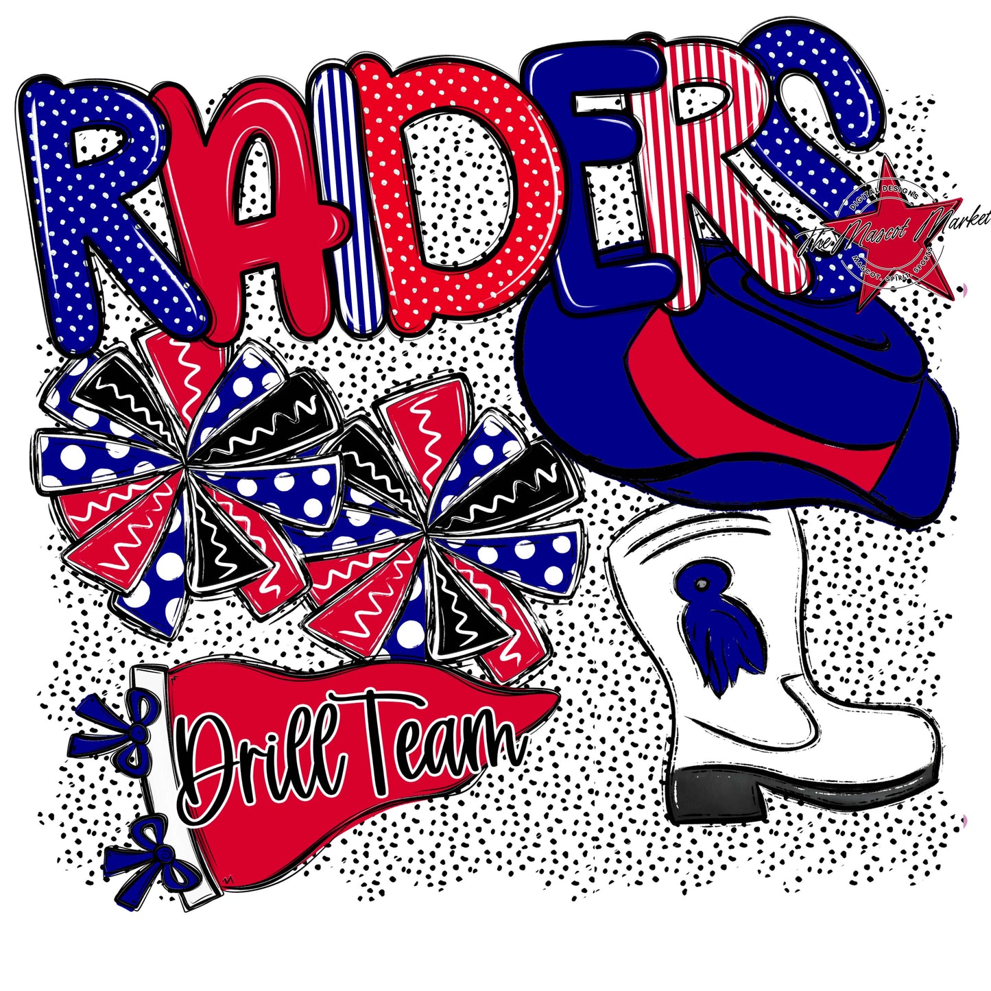 Raiders Drillteam Spirit-Blue & Red