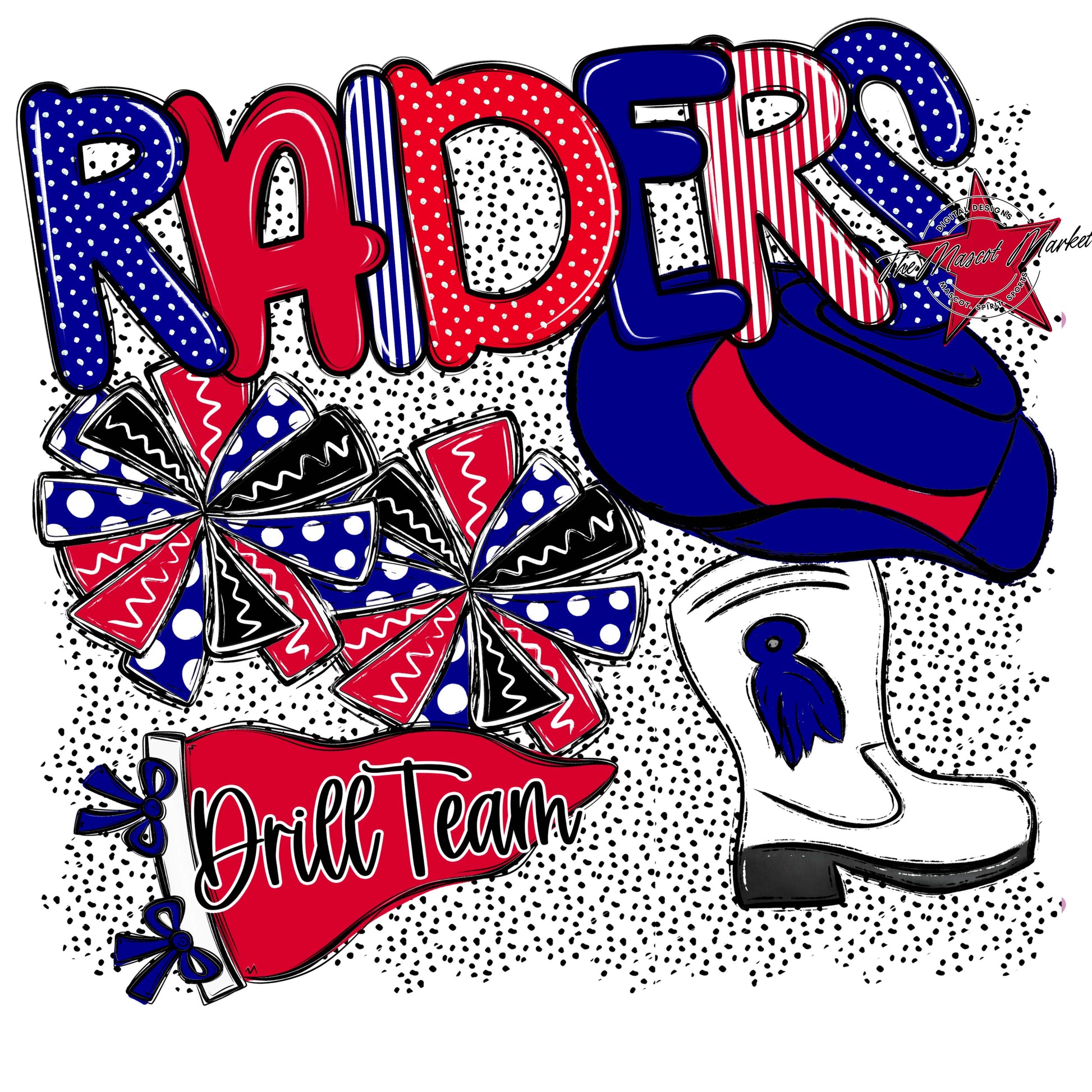 Raiders Drillteam Spirit-Blue & Red