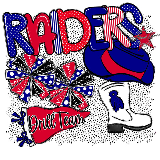 Raiders Drillteam Spirit-Blue & Red
