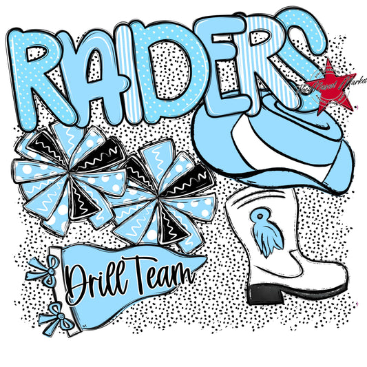 Raiders Drillteam Spirit-Columbia Blue