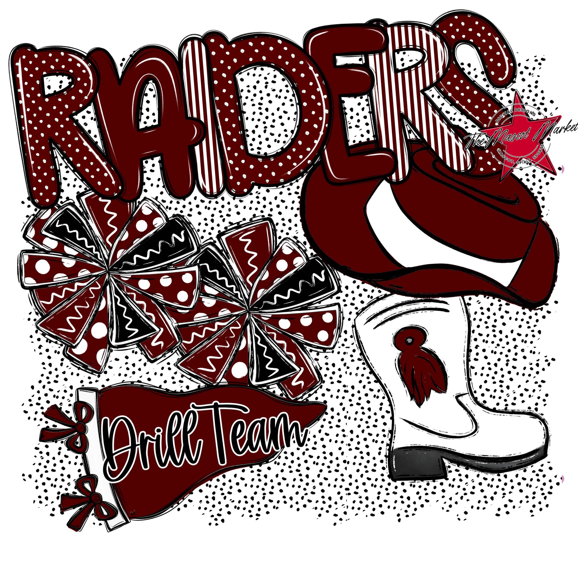 Raiders Drillteam Spirit-Maroon
