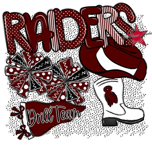 Raiders Drillteam Spirit-Maroon