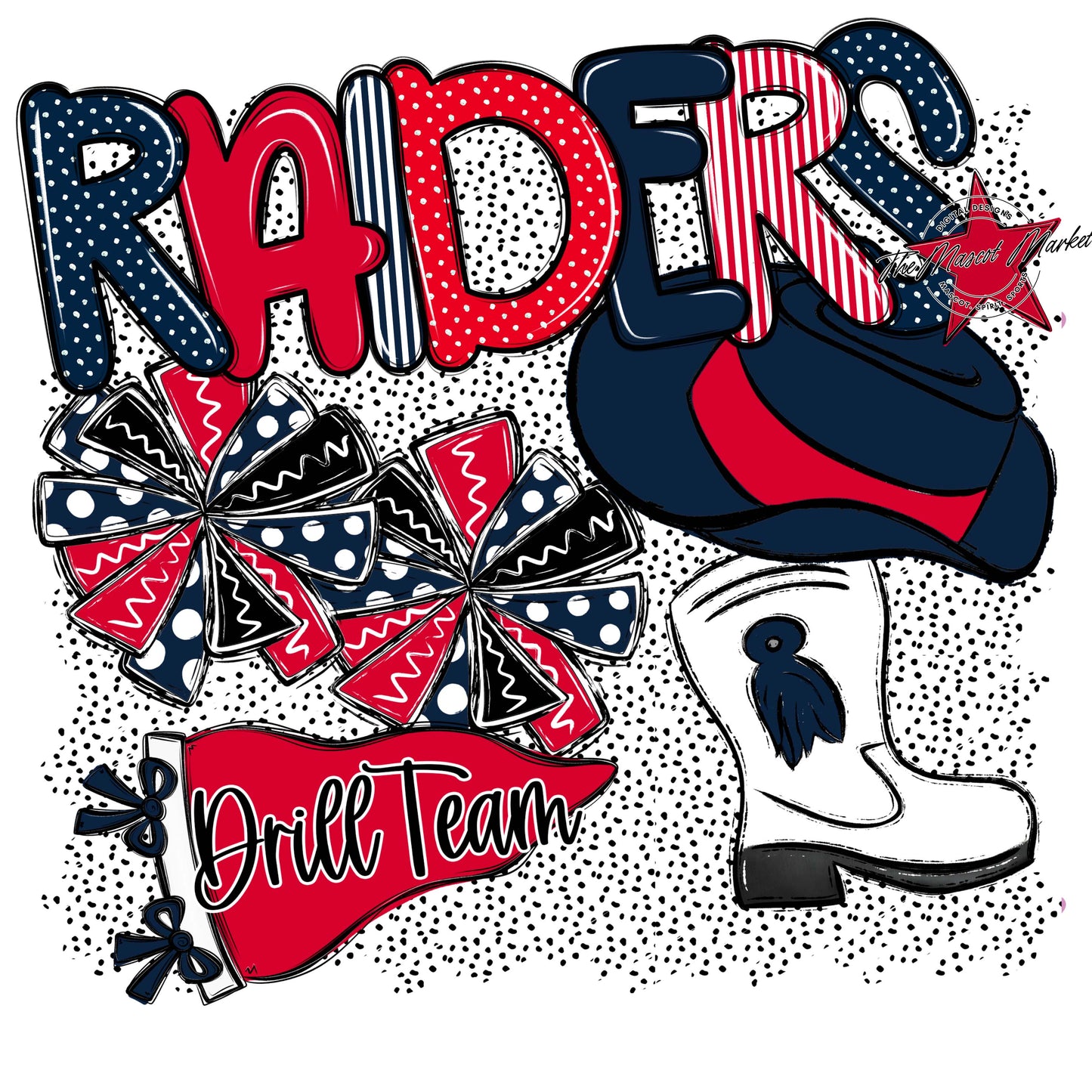 Raiders Drillteam Spirit-Navy & Red