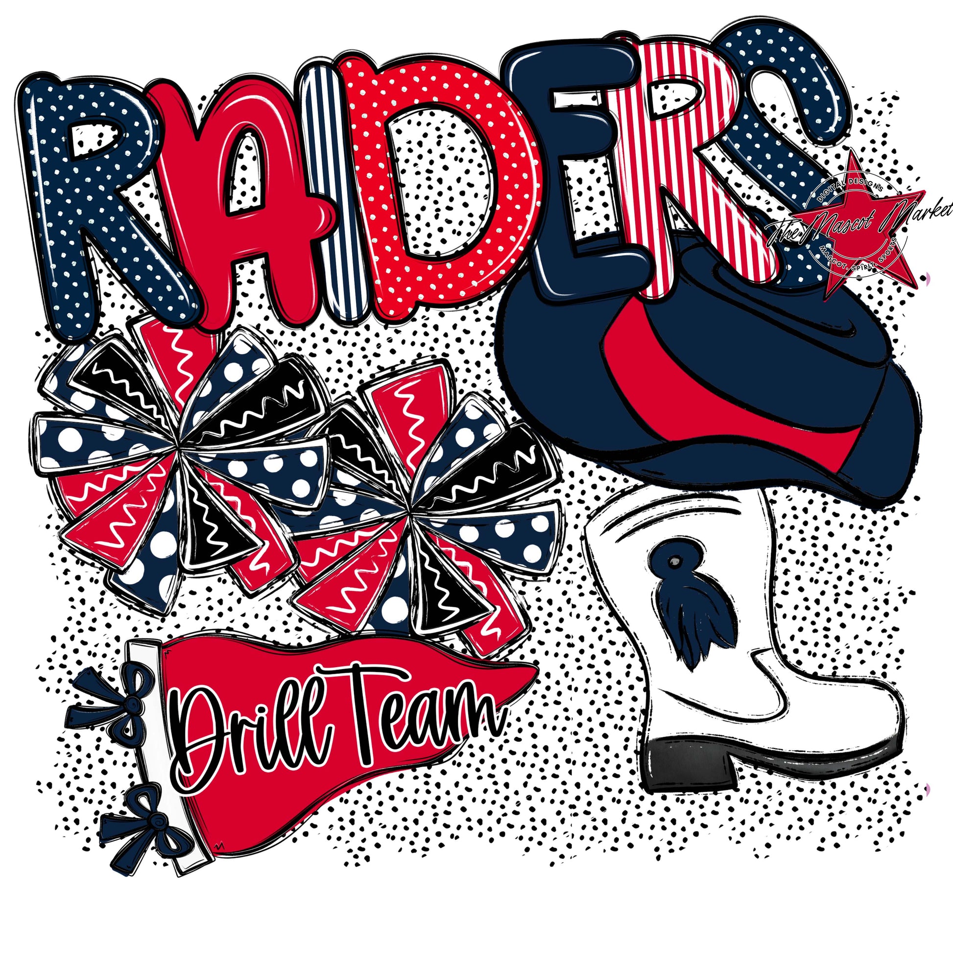 Raiders Drillteam Spirit-Navy & Red