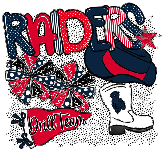 Raiders Drillteam Spirit-Navy & Red