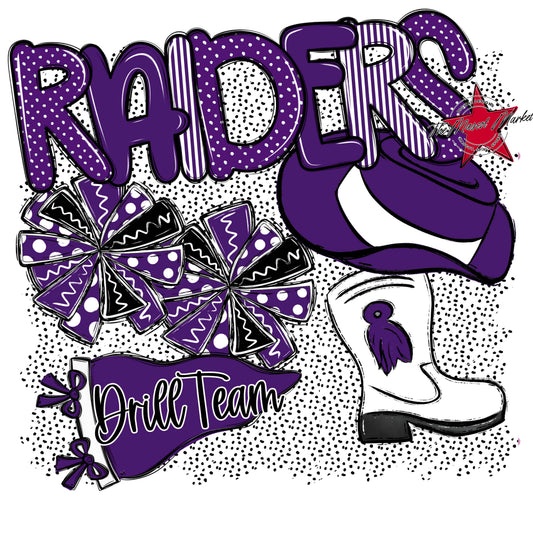 Raiders Drillteam Spirit-Purple